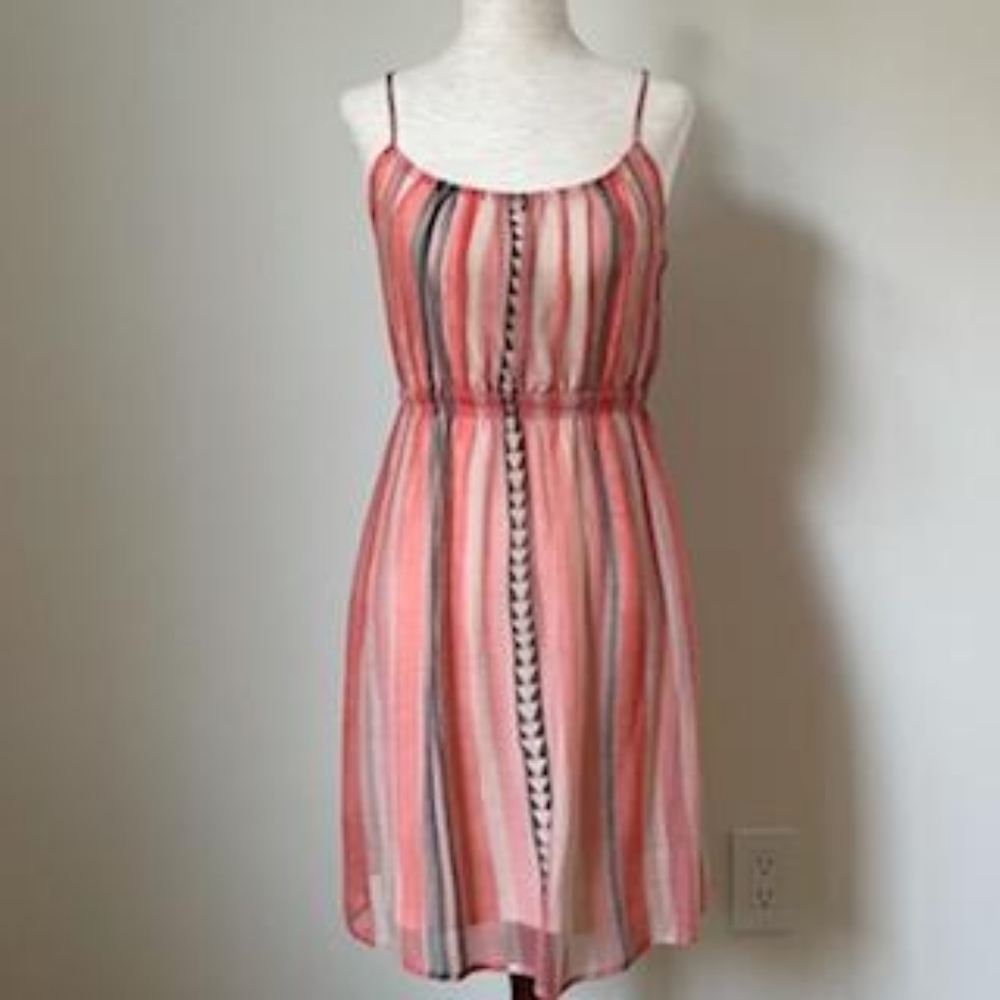 Cynthia Vincent Patterned Silk Dress